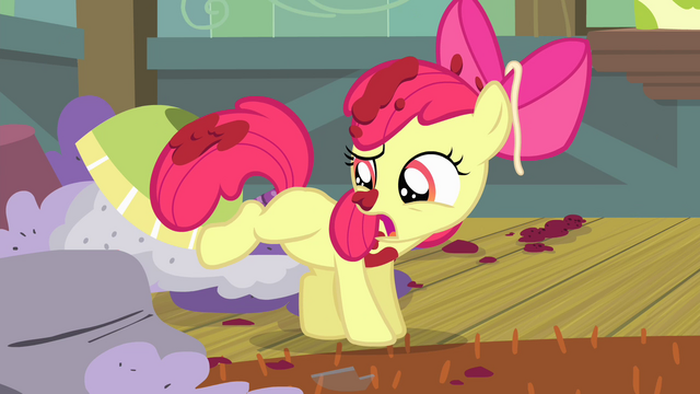 File:Apple Bloom shakes off spaghetti sauce S4E17.png
