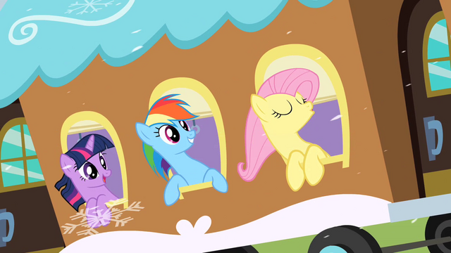 File:Fluttershy Shouting Woohoo S2E11.png