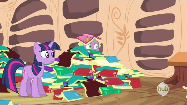 File:Spike peering from a pile of books S2E21.png