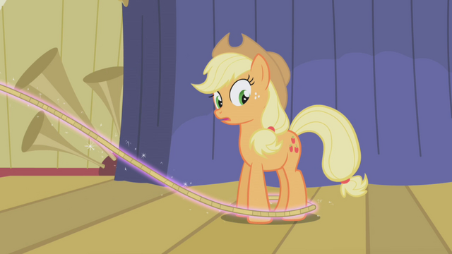File:Applejack getting hog tied S1E6.png