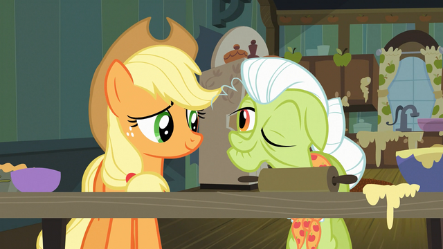 File:Granny Smith winks at Applejack S03E09.png