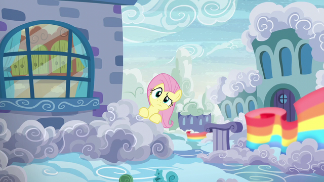 File:Fluttershy looks behind her parents' house S6E11.png