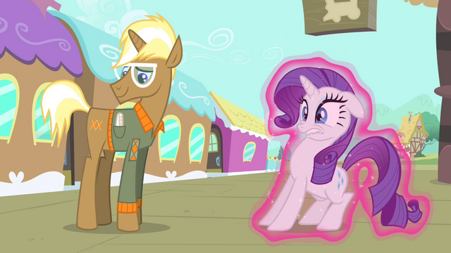 File:Rarity being moved towards Trenderhoof S4E13.png