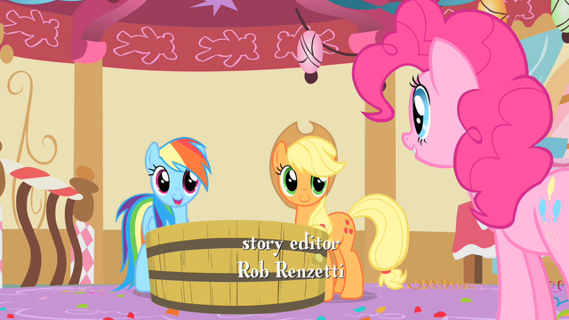 File:Applejack and Rainbow Dash sees Pinkie S1E25.png