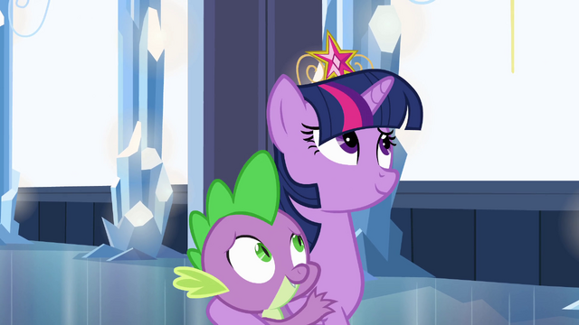 File:Princess Twilight holding Spike close EG.png