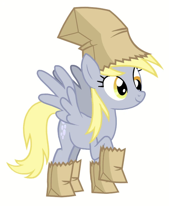Image - FANMADE Derpy Paper Bag Costume.gif | My Little Pony Fan Labor