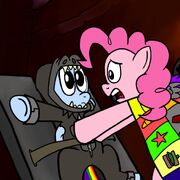 Pinkie Pie attempting to explain to Rainbow Dash
