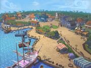 Lucre Island Town overview