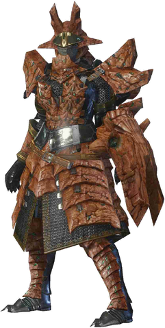 File:MHO-Sandstone Basarios Armor (Gunner) (Female) Render 001.png