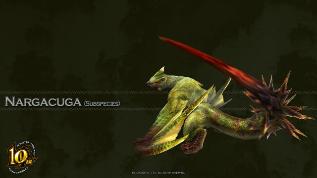 File:MH 10th Anniversary-Green Nargacuga Wallpaper 001.jpg