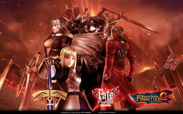 File:FrontierGen-Fate stay night x MHF-G Wallpaper 001.jpg