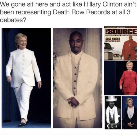 File:Wtf hillary you weird scummy piece of human garbage what the actual hell is wrong with you why the hell are you dressing like this it isnt even funny its just screwed up.jpg