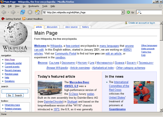 File:Mozilla Firefox 1.0 front page screenshot.png