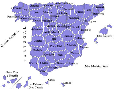 Previncias d'España
