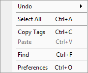 Edit Menu