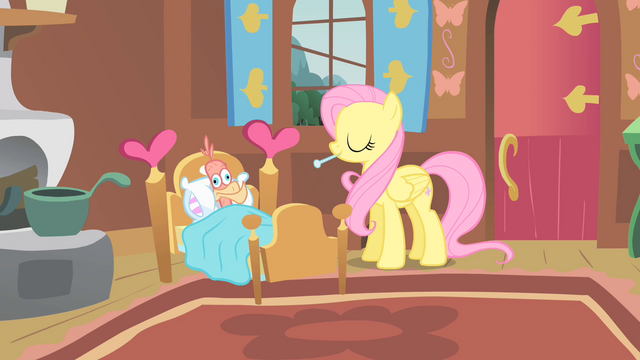 Fichier:Fluttershy prenant la température de Philamena S1E22.png