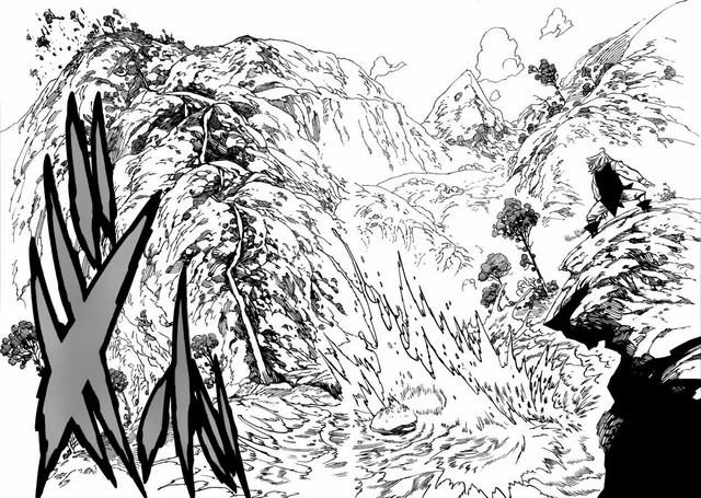 Archivo:Meliodas corta por la mitad una montaña.png