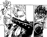 Ban taking Meliodas hand
