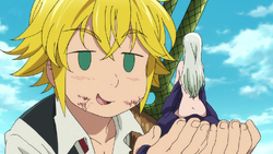 Meliodas thinkin on doing something perverted with Elizabeth