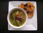 Cajun chicken spinach broth