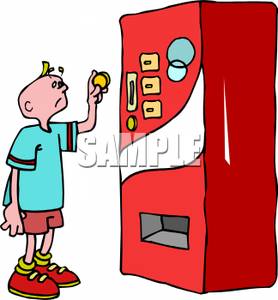 Boy purchasing a soda from a vending machine 100414-163839-239057