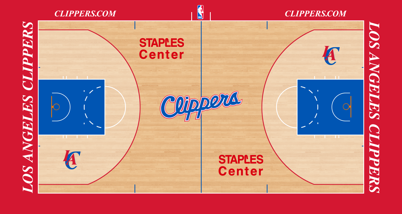 Image - Los Angeles Clippers court logo.png | Basketball ...