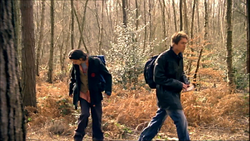 Connor et Stephen traque le Gorgonopsien dans la Forêt de Dean