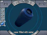Vase filled with water