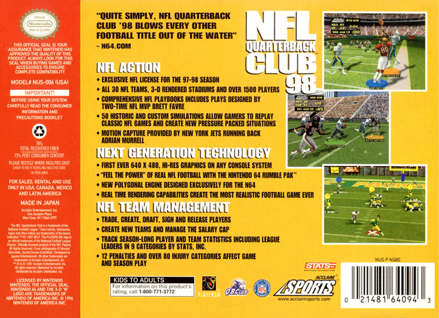 File:N64 NFLQuarterbackClub98 NA2.png