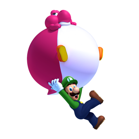 File:NSMBU Luigi holding Balloon Yoshi.png
