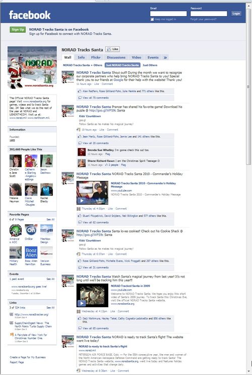 NORAD Tracks Santa - Facebook