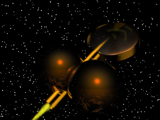 Ship in space