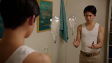 Andy levitating water