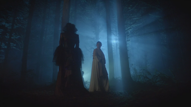 Fichier:6x07 Méchante Reine dos Mary Margaret Blanchard face à face confrontation forêt de Storybrooke nuit.png