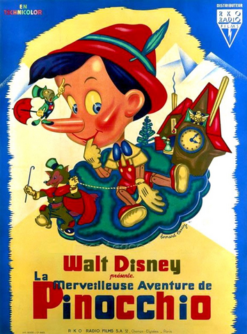 Fichier:Pinocchio Disney 1940 affiche poster.png