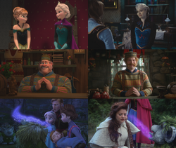 4x06 anecdotes références à Disney La Reine des Neiges Elsa Anna d'Arendelle Oaken Belle Grand Pabbie couronnement magie souvenirs