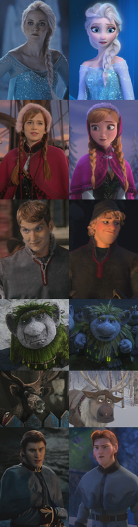 Personnages La Reine des Neiges (Disney) Once Upon a Time Elsa Anna Kristoff Grand Pabbie Sven Hans.png