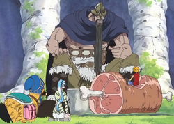 Luffy, Vivi, and Carue Dining with Dorry.png