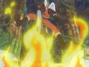 Shura met le feu au Merry avec sa lance.png