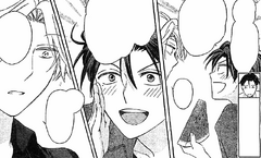 Kangawa whispering to Maizono