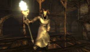 Leper Monk in Town