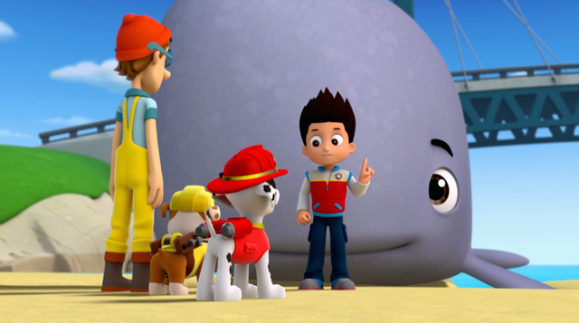 File:PAW Patrol - Baby Whale with Ryder, Pups and Cap'n Turbot - Very Big Baby 7.png