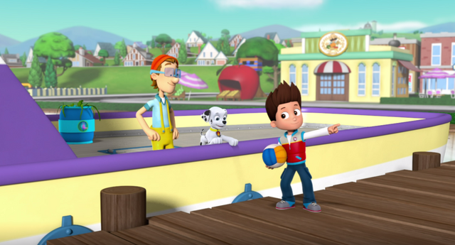 File:PAW Patrol Pups in a Fix Ryder Marshall Cap'n Turbot Captain.png