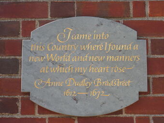 Anne Bradstreet plaque, Harvard University - IMG 8985