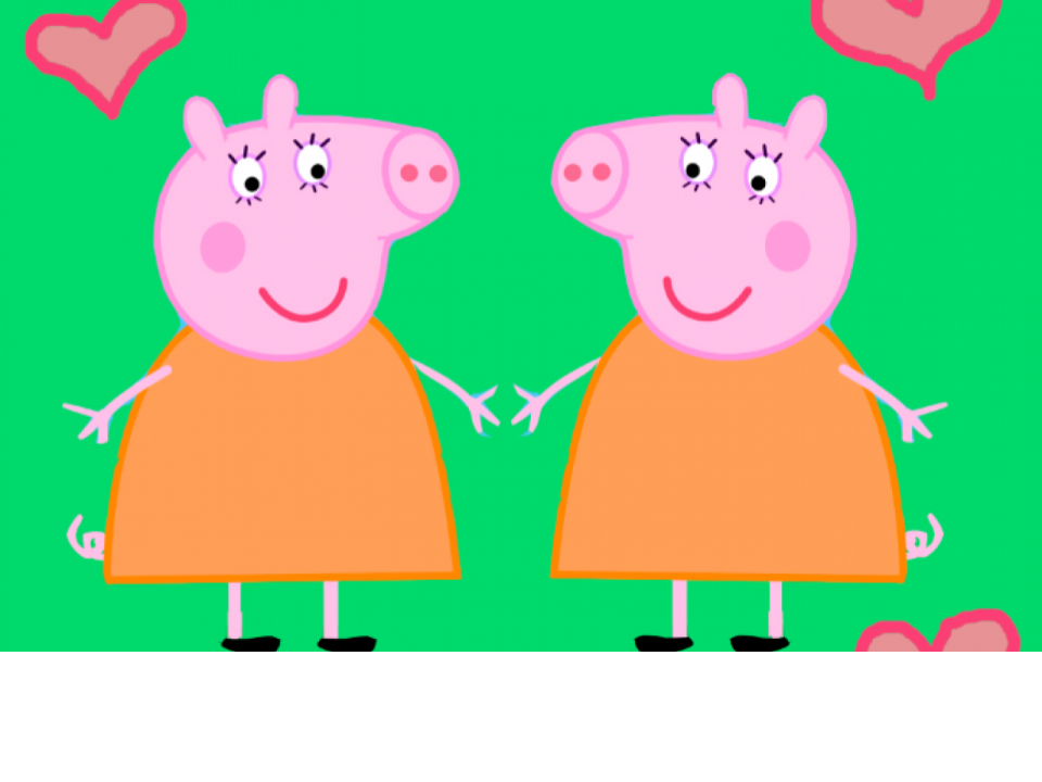 Пепа рассказ. Свинка Пеппа 2. Две свинки Пеппы. Свинка Пеппа две мамы. Близняшка свинки Пеппы.