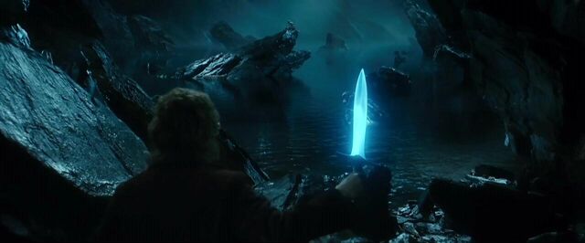 File:Bilbo in Gollum's cave.jpg