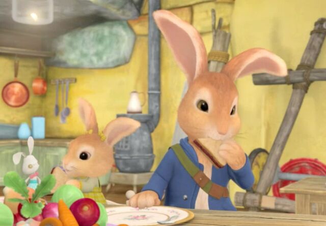 File:Peter-And-Cotton-Tail-Rabbit-Eating-Lunch.jpg