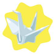 White paper crane
