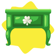 Emerald green side table