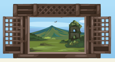 Scene changing mount mayon window